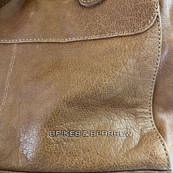 Spikes & Sparrow Handbag Crossbody 100% Leather Camel NEW (scuffs) - Picture 12 of 12